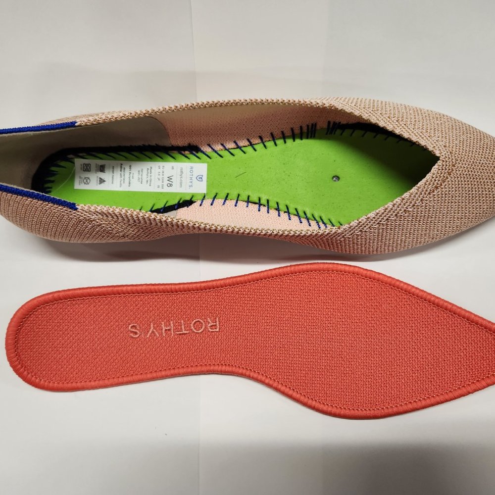 NIB Rothys - Point - Rosé Metallic - Size 8 - Picture 4 of 6